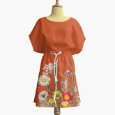 Sale! Morning Flowers Mustard Cotton Fabric